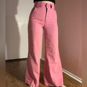 70s Pink Bell Bottoms